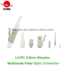 LC PC 0.9mm Simplex Multimode Fiber Optic Connector